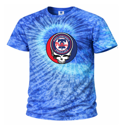 Philadelphia Phillies Stealie Tie-Dye Grateful Dead T-Shirt