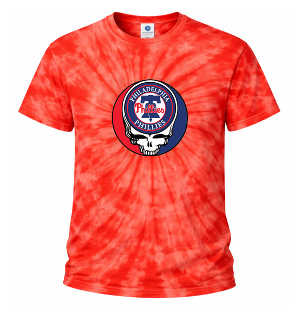 Philadelphia Phillies Stealie Tie-Dye Grateful Dead T-Shirt
