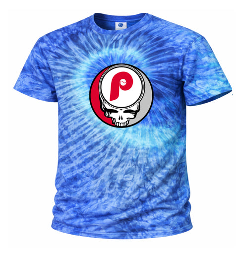 Philadelphia Phillies Stealie Tie-Dye Grateful Dead T-Shirt