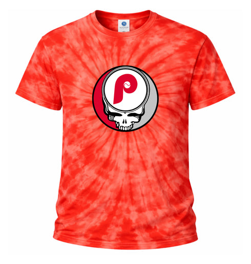 Philadelphia Phillies Stealie Tie-Dye Grateful Dead T-Shirt