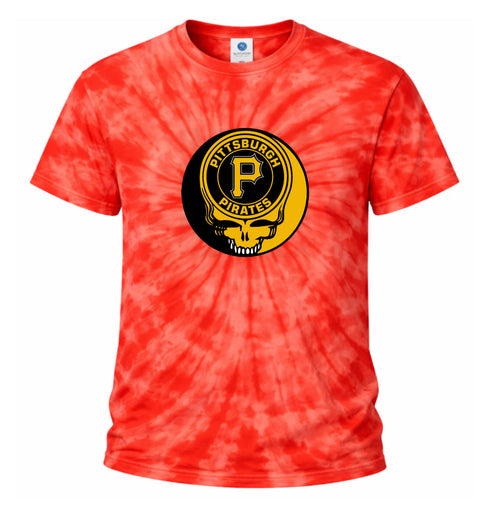 Pittsburgh Pirates Stealie Tie-Dye Grateful Dead T-Shirt