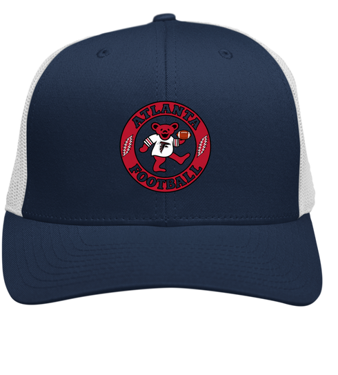 Atlanta Football Dancing Bear Stealie Grateful Dead Trucker Cap - Navy | White