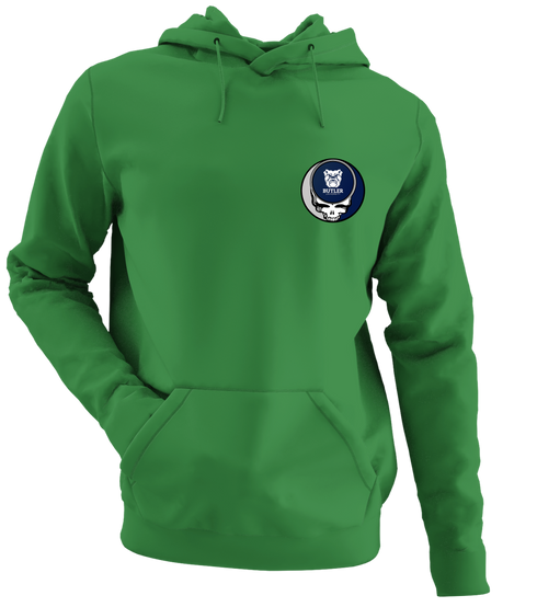 Butler University - Premium Grateful Dead Left Chest Hoodie - Irish Green - 6