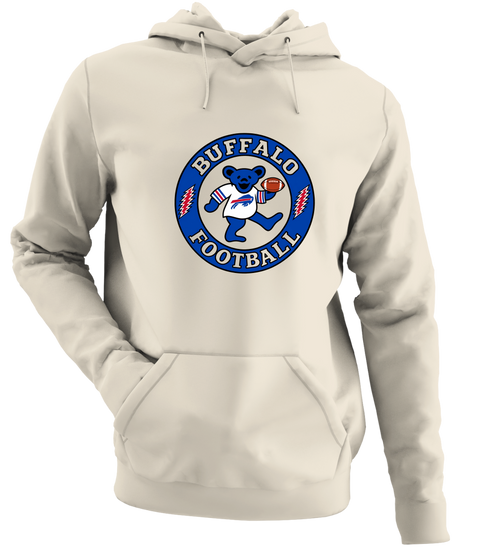 Buffalo Football Dancing Bear - Premium Grateful Dead Hoodie - Sand