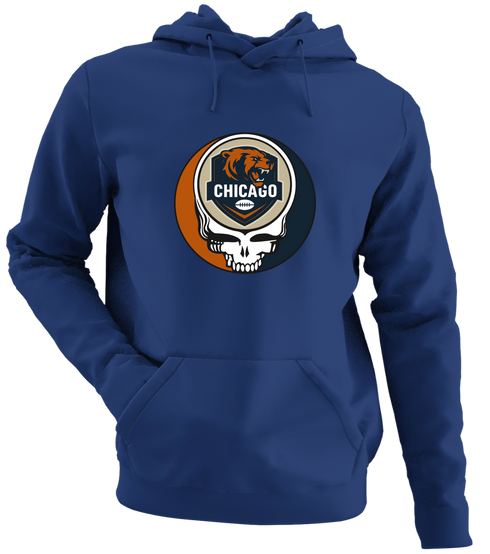 Chicago Football - Premium Grateful Dead Hoodie - Navy - 2