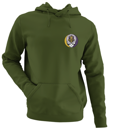 Minnesota Football - Premium Grateful Dead Left Chest Hoodie - Military Green - 7
