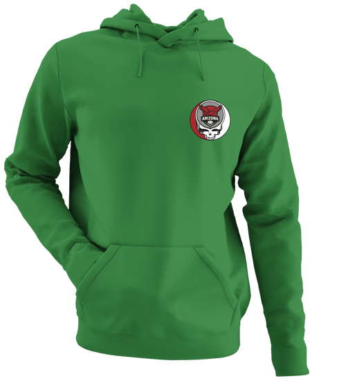 Arizona Football - Premium Grateful Dead Left Chest Hoodie - Irish Green - 6