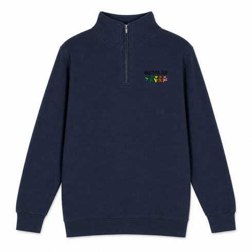 Grateful Dad - Premium Grateful Dead Quarter-Zip Pullover - Navy - 3