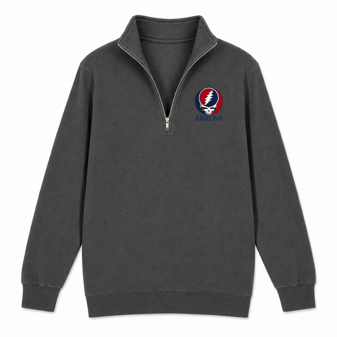 University of Arizona - Premium Grateful Dead Quarter-Zip Pullover - Charcoal - 5