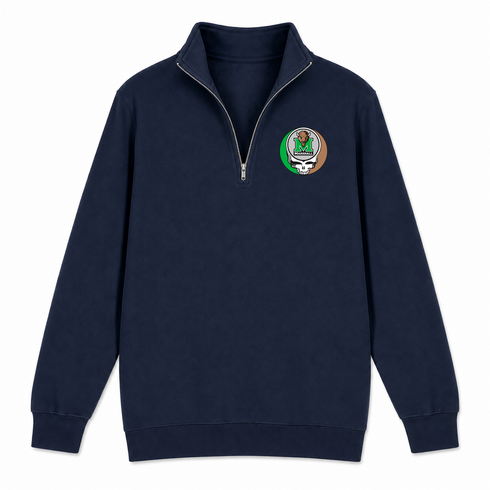 Marshall University - Premium Grateful Dead Quarter-Zip Pullover - Navy - 4
