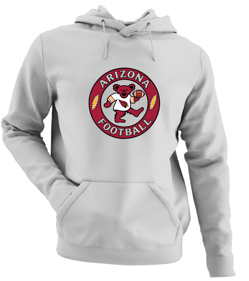 Arizona Football Dancing Bear - Premium Grateful Dead Hoodie - Sport Grey