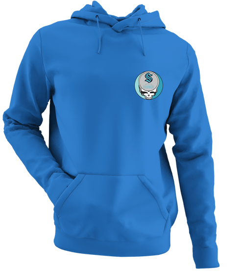 Seattle Kraken - Premium Grateful Dead Left Chest Hoodie - Heather Royal - 5