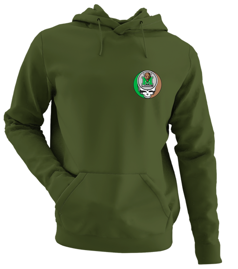 Marshall University - Premium Grateful Dead Left Chest Hoodie - Military Green - 7