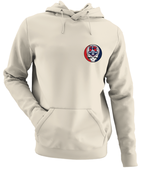 New England Football - Premium Grateful Dead Left Chest Hoodie - Sand - 3