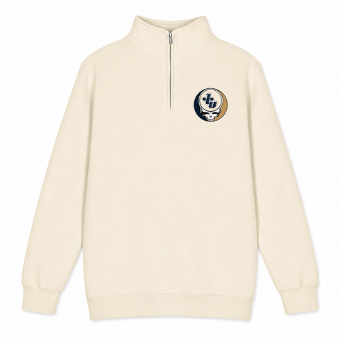 John Carroll - Premium Grateful Dead Quarter-Zip Pullover - Sand - 1