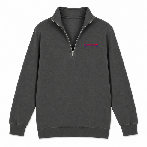 Grateful Dad - Premium Grateful Dead Quarter-Zip Pullover - Charcoal - 6