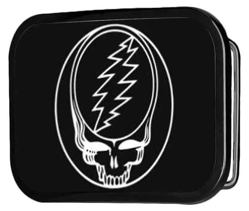 Grateful Dead - Steal Your Face FCG Black/White - Black Rock Star Buckle - StealieShop