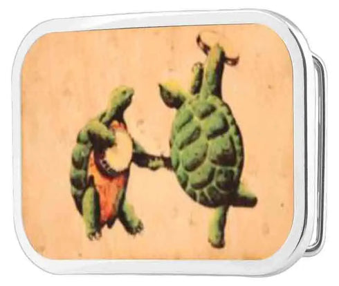 Grateful Dead - Dancing Terrapins FCWood Natural/Color - Matte Rock Star Buckle - StealieShop