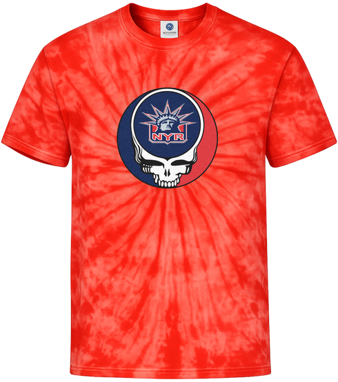 New York Rangers Stealie Tie-Dye Grateful Dead T-Shirt
