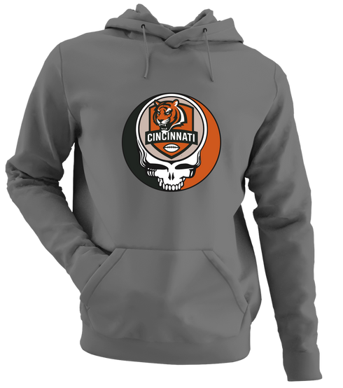 Cincinnati Football - Premium Grateful Dead Hoodie - Charcoal - 8