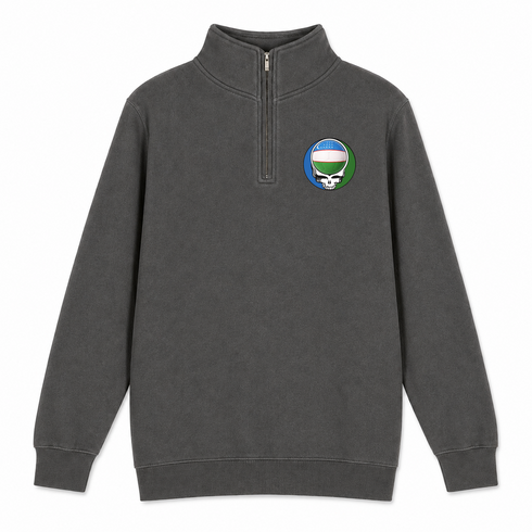 Uzbekistan FIFA World Cup - Premium Grateful Dead Quarter-Zip Pullover - Charcoal - 5