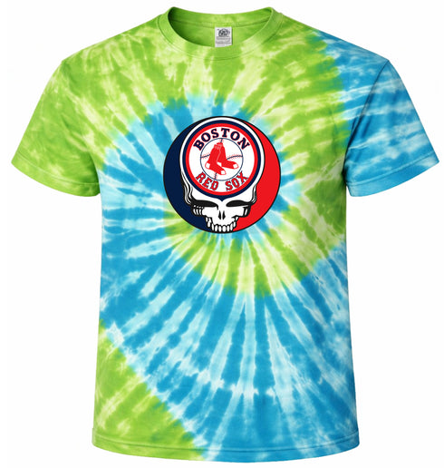 Boston Red Sox Stealie Tie-Dye Grateful Dead T-Shirt