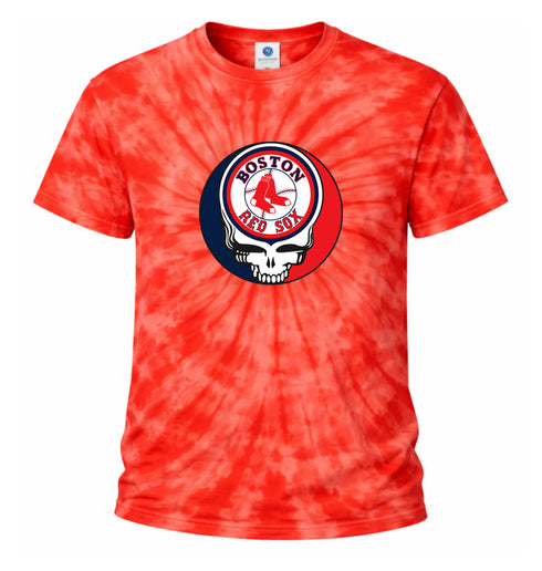 Boston Red Sox Stealie Tie-Dye Grateful Dead T-Shirt