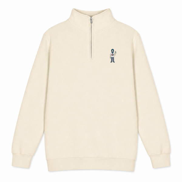 Peace Lovin' Jerry - Life is dead.® - Premium Grateful Dead Quarter-Zip Pullover - Sand - 1