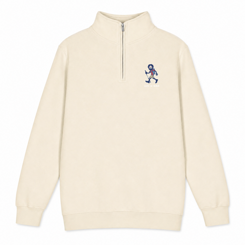 Hikin' Jerry - Life is dead.® - Premium Grateful Dead Quarter-Zip Pullover - Sand - 1