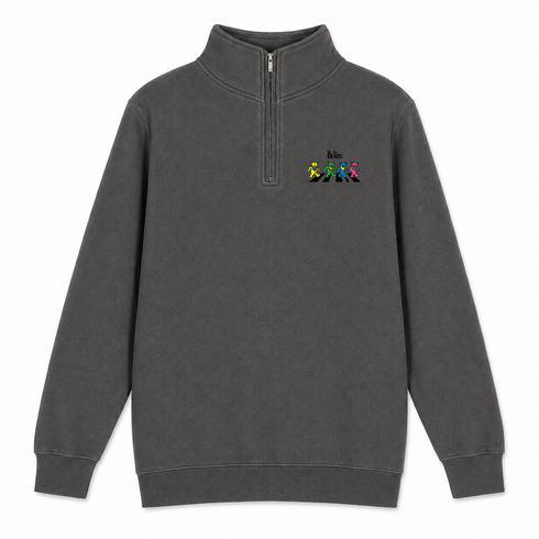 The Bears - Life is dead.® - Premium Grateful Dead Quarter-Zip Pullover - Charcoal - 5