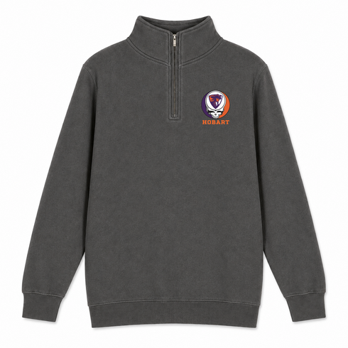 Hobart - Premium Grateful Dead Quarter-Zip Pullover - Charcoal - 5