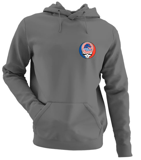 Boise State University - Premium Grateful Dead Left Chest Hoodie - Charcoal