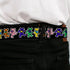 Grateful Dead - Grateful Dead Bear Seatbelt Belt - Dancing Bears Black/Multi Color Webbing - StealieShop