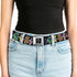 Grateful Dead - Grateful Dead Bear Seatbelt Belt - Dancing Bears Black/Multi Color Webbing - StealieShop