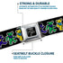 Grateful Dead - Grateful Dead Bear Seatbelt Belt - Dancing Bears Black/Multi Color Webbing - StealieShop