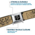 Grateful Dead - Grateful Dead Bear Seatbelt Belt - Dancing Bears Tan/Black Webbing - StealieShop