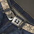 Grateful Dead - Grateful Dead Bear Seatbelt Belt - Dancing Bears Hemp/Black Webbing - StealieShop