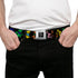 Grateful Dead - Grateful Dead Bear Seatbelt Belt - Grateful Dead Script w/Bears & Skeletons Black/Multi Color Webbing - StealieShop
