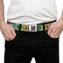 Grateful Dead - GRATEFUL DEAD Dancing Bear Icon Full Color Black/Orange Seatbelt Belt - Grateful Dead Dancing Bears Swirl Multi Color Webbing - StealieShop