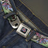 Grateful Dead - GRATEFUL DEAD Text with Steal Your Face Logo Full Color Black Seatbelt Belt - Grateful Dead Dave's Picks Volume Nine Montana Cover Art Webbing - StealieShop
