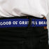 Grateful Dead - GRATEFUL DEAD Text with Steal Your Face Logo Full Color Black Seatbelt Belt - GOOD OL' GRATEFUL DEAD Text and Stars Blue/White/Red Webbing - StealieShop
