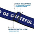 Grateful Dead - GRATEFUL DEAD Text with Steal Your Face Logo Full Color Black Seatbelt Belt - GOOD OL' GRATEFUL DEAD Text and Stars Blue/White/Red Webbing - StealieShop