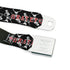 Grateful Dead - GRATEFUL DEAD Text with Steal Your Face Logo Full Color Black Seatbelt Belt - GRATEFUL DEAD Dancing Skeletons and Text Black/White/Red Webbing - StealieShop