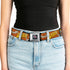 Grateful Dead - GRATEFUL DEAD Text with Steal Your Face Logo Full Color Black Seatbelt Belt - Grateful Dead SUNSHINE DAYDREAM Skeleton Orange Webbing - StealieShop