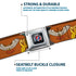 Grateful Dead - GRATEFUL DEAD Text with Steal Your Face Logo Full Color Black Seatbelt Belt - Grateful Dead SUNSHINE DAYDREAM Skeleton Orange Webbing - StealieShop