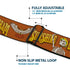 Grateful Dead - GRATEFUL DEAD Text with Steal Your Face Logo Full Color Black Seatbelt Belt - Grateful Dead SUNSHINE DAYDREAM Skeleton Orange Webbing - StealieShop