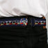 Grateful Dead - GRATEFUL DEAD Text with Steal Your Face Logo Full Color Black Seatbelt Belt - Grateful Dead Dave's Picks Skeleton Americana Bonus Art Webbing - StealieShop