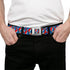 Grateful Dead - Grateful Dead Steal Your Face Logo Full Color Black/Red/White/Blue Seatbelt Belt - Grateful Dead Steal Your Face Logo Stacked Red/White/Blue Webbing - StealieShop