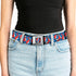 Grateful Dead - Grateful Dead Steal Your Face Logo Full Color Black/Red/White/Blue Seatbelt Belt - Grateful Dead Steal Your Face Logo Stacked Red/White/Blue Webbing - StealieShop
