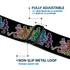 Grateful Dead - Steal Your Face Seatbelt Belt - Dancing Skeletons Black/Multi Color Webbing - StealieShop